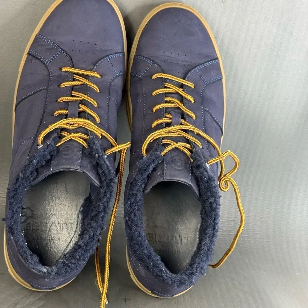 GREATS ROYALE SHEARLING LINED SNEAKER shoes  MENS Blue size 12